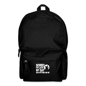 Sorry I'm Late My Cat Was Sitting On Me - Backpack - black - Front