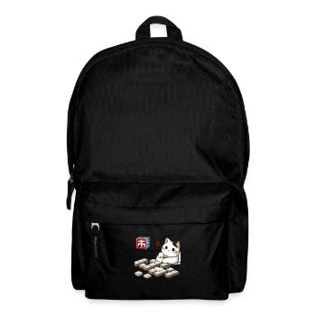 Cats Playing Mahjong - Backpack - black - Front