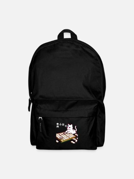 Cats Playing Mahjong - Rucksack - Schwarz