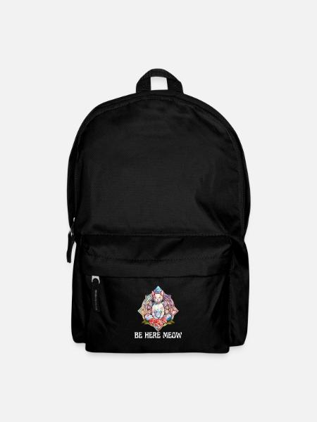 Yoga Cat - Be Here Meow - Rucksack - Schwarz