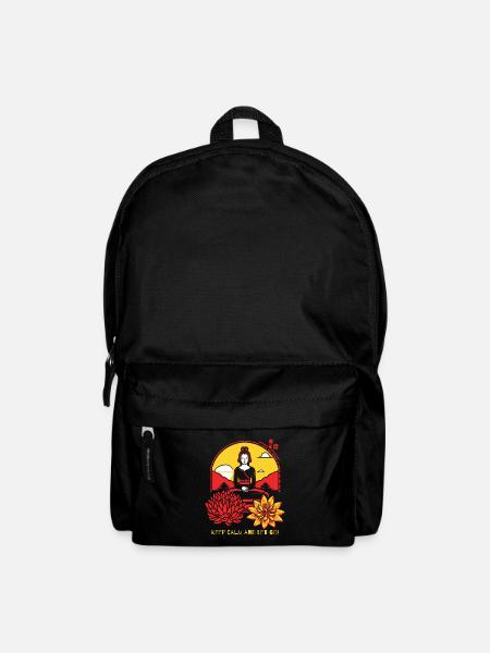 Ruhe bewahren und loslassen mit Yoga - Rucksack - Schwarz