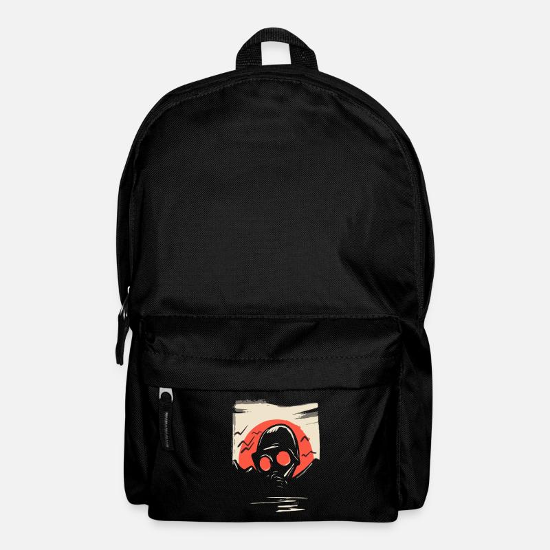 Japanese Red Sun: Gas Mask - Backpack - black