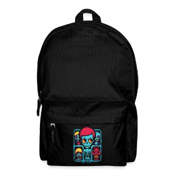 Das lustige Cartoon-Zimmer des Schreckens - Rucksack - Schwarz - Vorne