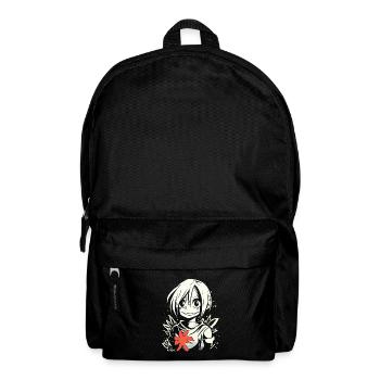 Die freundliche Anime Mädchen - Rucksack - Schwarz - Vorne
