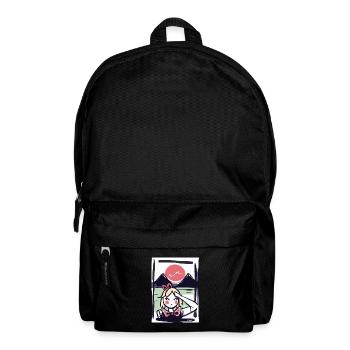 Japanisches Mädchen in Japan unter der roten Sonne - Rucksack - Schwarz - Vorne