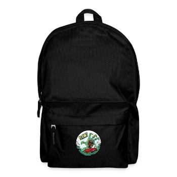 Main de zombie hors de la tombe avec de la viande crue - Sac à dos - noir - Devant