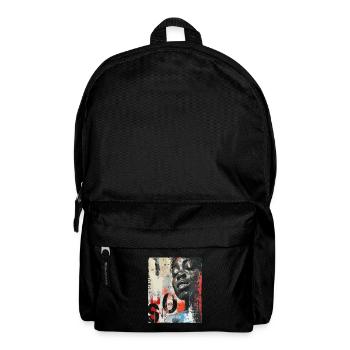 African Street Art Wall Painting - Backpack - black - Front
