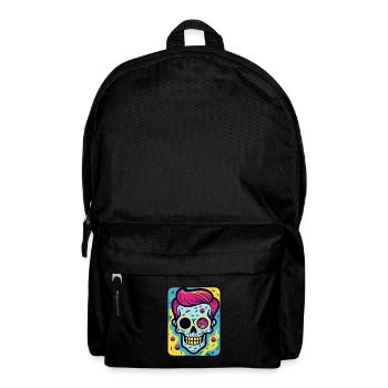 Funny, Cool Pop Art Skull Skull - Backpack - black - Front