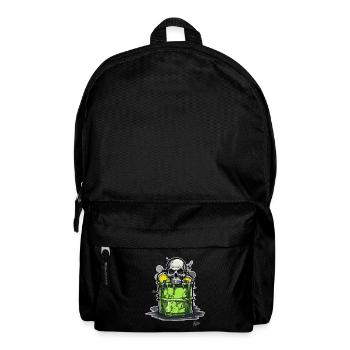 Toxic waste bin with skull - Backpack - black - Front