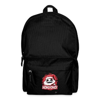 HoHoHo! Cartoon Monster Santa Claus - Backpack - black - Front