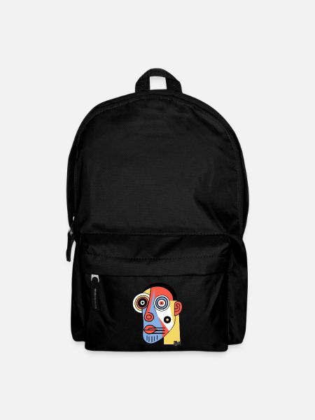 Abstract Cubism Art of a Caveman - Backpack - black