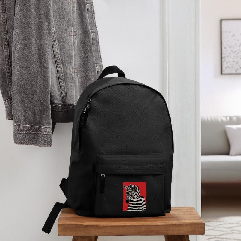 Cartoon Comic Kunst eines Zebra mit Pullover Rucksack