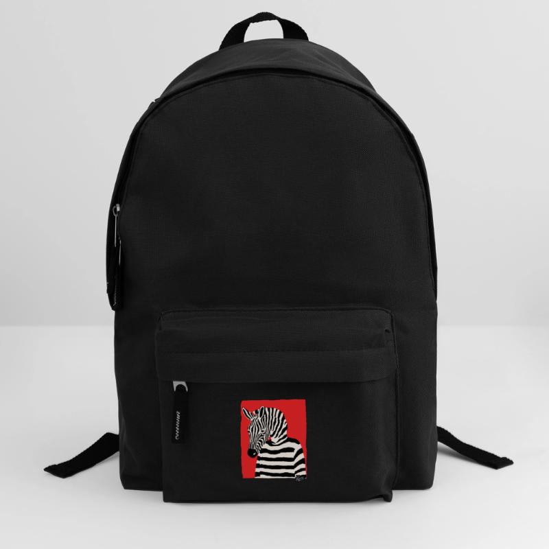 Cartoon Comic Kunst eines Zebra mit Pullover Rucksack