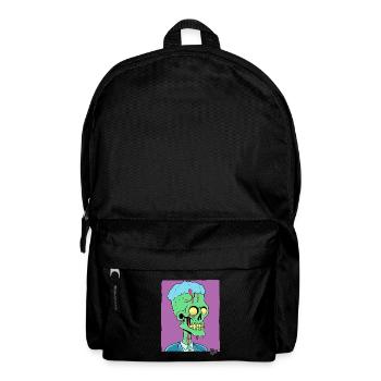 Grüner Zombie Punk Totenkopf Manager - Rucksack - Schwarz - Vorne