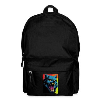 Loup en colère : Rage mordante - Sac à dos - noir - Devant