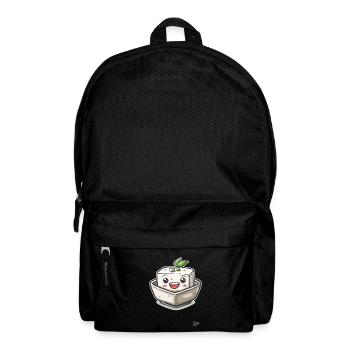 Kawaii Glücklicher Tofu - Rucksack - Schwarz - Vorne