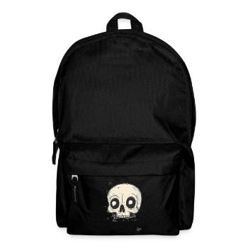 Crâne de dessin animé drôle - Sac à dos - noir - Devant
