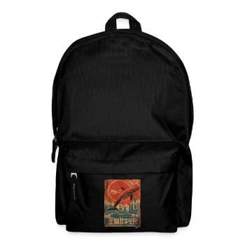 Propaganda-Stil – Stolzer patriotischer Delfin - Rucksack - Schwarz - Vorne