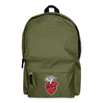 Anatomie Herz - Rucksack - Olivgrün - Vorne