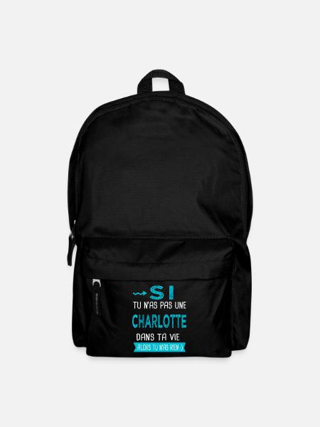 Charlotte Si tu n as pas une charlotte - Sac à dos - noir