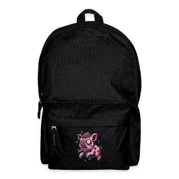 Rotten Brain – Funny Zombie Pig - Backpack - black - Front