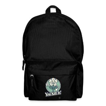 Daumen Hoch Sonnenblume „Du rockst es!“ - Rucksack - Schwarz - Vorne