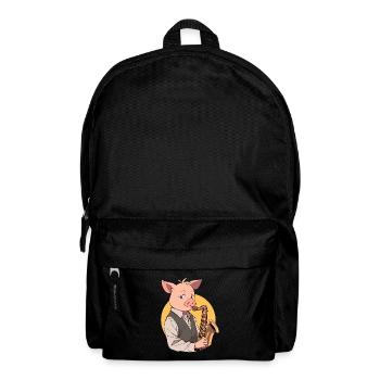 Saxophone Player Pig - Backpack - black - Front