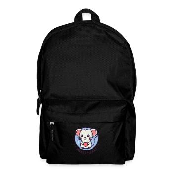 Sweet love mouse with heart - Backpack - black - Front