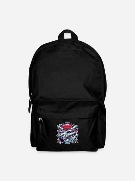 JDM Japan sports car in sunset - Backpack - black