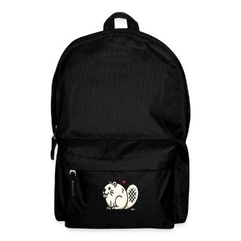 Funny fat beaver - Backpack - black - Front