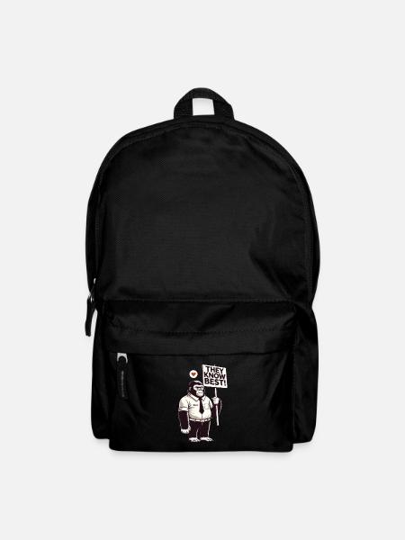 Braver Gorilla mit Schild: Sie wissen es besser! - Rucksack - Schwarz