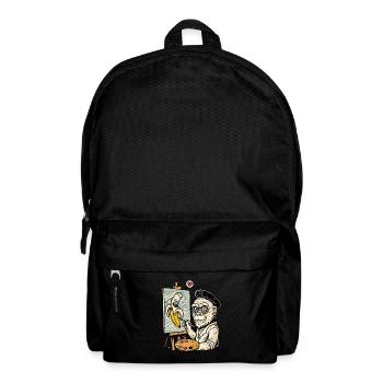 Kunst & Humor: Künstler Gorilla malt Banane - Rucksack - Schwarz - Vorne