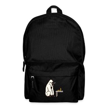 Bananen oder nicht? Gorilla mit Banane - Rucksack - Schwarz - Vorne