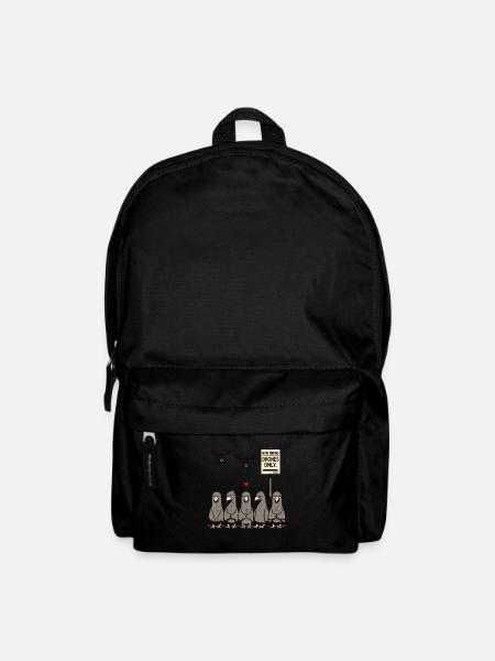 Tauben arbeitslos – Drohnen übernehmen - Rucksack - Schwarz