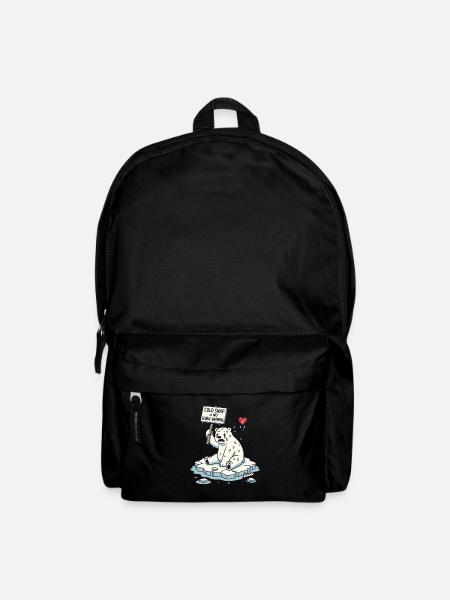Sweating Polar Bear Climate Change Protest - Backpack - black