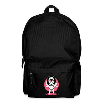 Fille monstre kawaii avec un œil - Sac à dos - noir - Devant