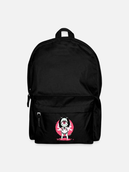 Kawaii-Monster Girl mit einem Auge - Rucksack - Schwarz