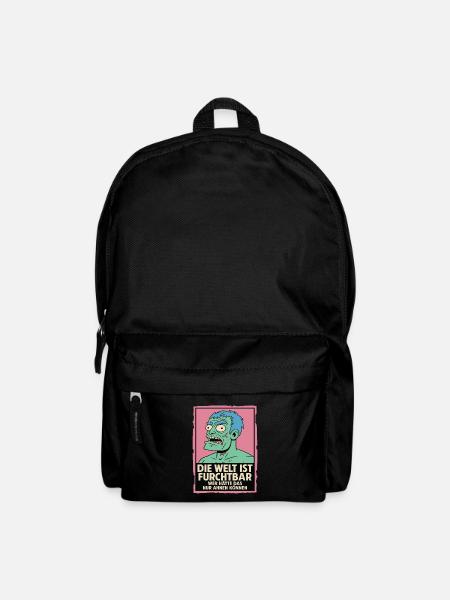 Die Welt ist furchtbar – Zombie Statement - Rucksack - Schwarz