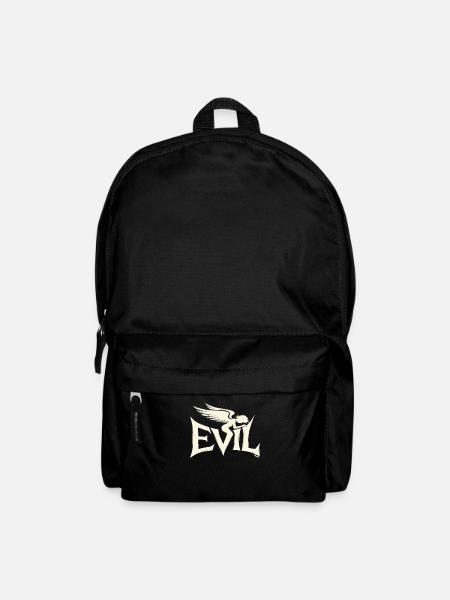 Evil Schriftzug mit dunklem Engel - Rucksack - Schwarz