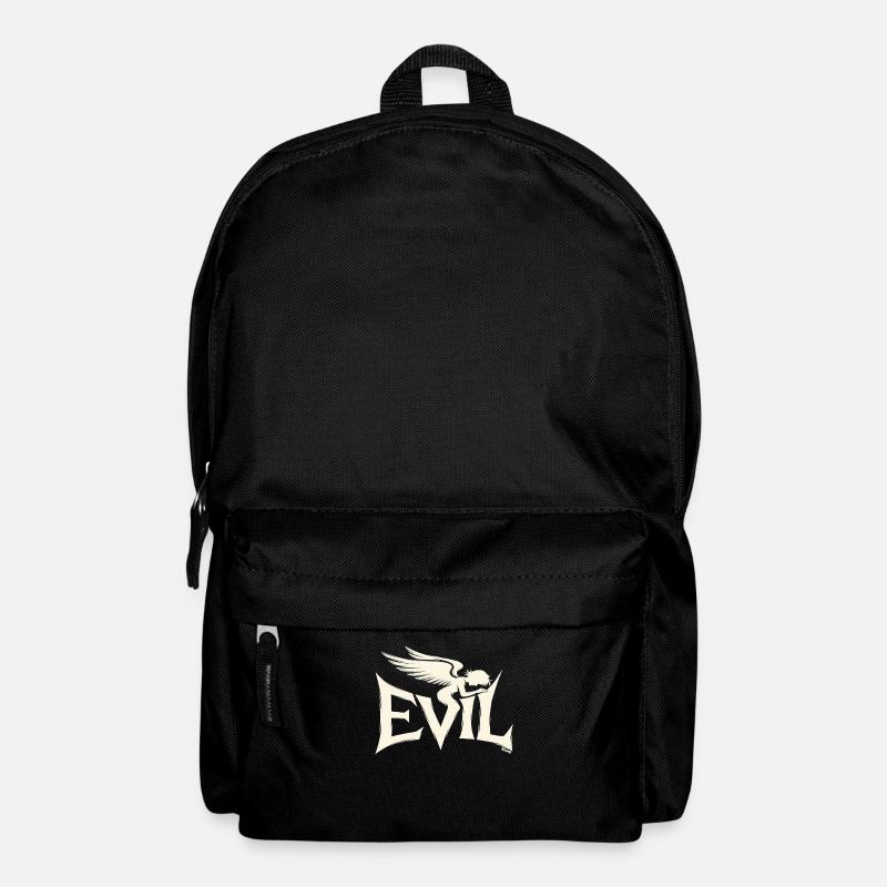 Evil Schriftzug mit dunklem Engel - Rucksack - Schwarz