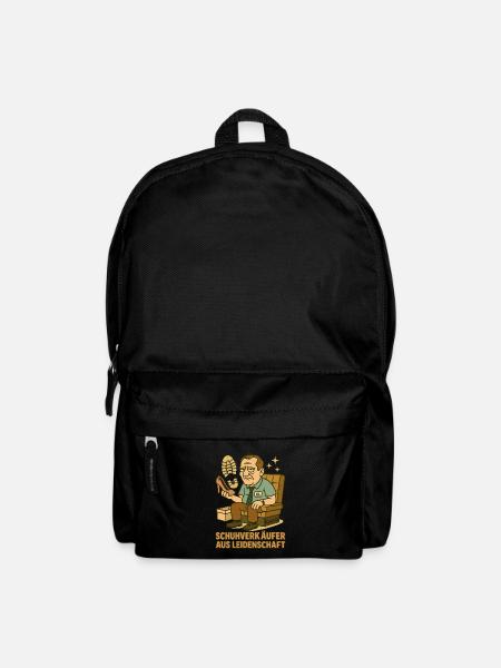 Schuhverkäufer Comicmotiv mit Al auf Sofa - Rucksack - Schwarz