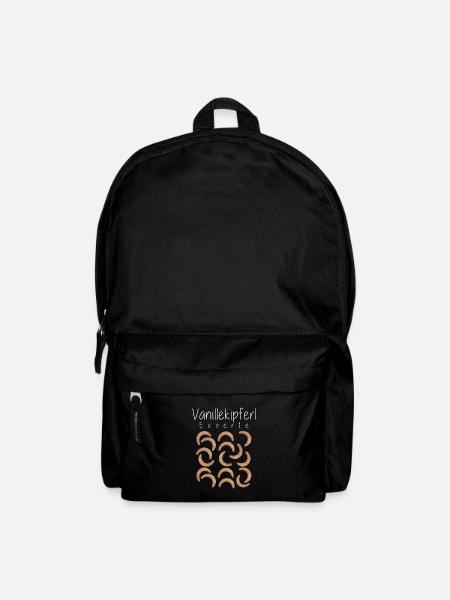 Funny motive with slogan: Vanillekipferl expert! - Backpack - black