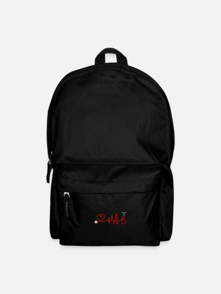 Stethoskop Herz Frequenz Arzt - Rucksack - Schwarz