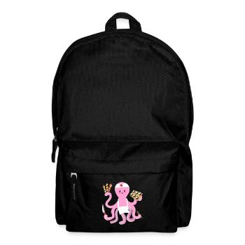 Kraken-Sushi-Chef, Kraken-Hemd, niedliche Krake - Rucksack - Schwarz - Vorne