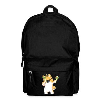 Dabbing Shiba Inu Dog In Sombrero With Maracas - Backpack - black - Front