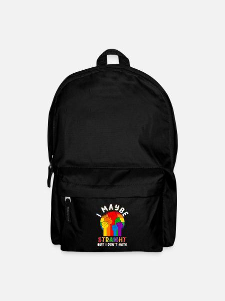 LGBT Rainbow Straight - Rucksack - Schwarz