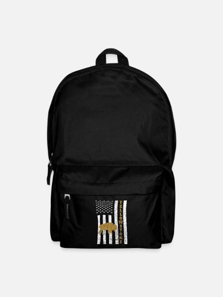 Amerikanische Flagge des gelben Büffels - Rucksack - Schwarz