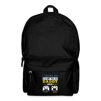 Ich nivellierte bis zu Daddy lustige Gaming Papa Zitat - Rucksack - Schwarz - Vorne