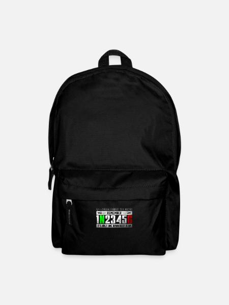 1N23456 Motorradschaltung Motorrad Biker Geschenk - Rucksack - Schwarz