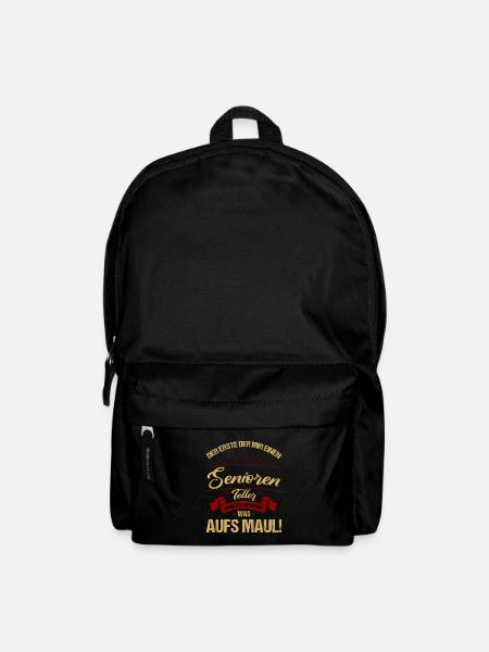 Seniorenteller T-Shirt für lustige Rentner - Rucksack - Schwarz